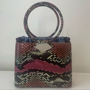 Judith Leiber snakeskin handbag
